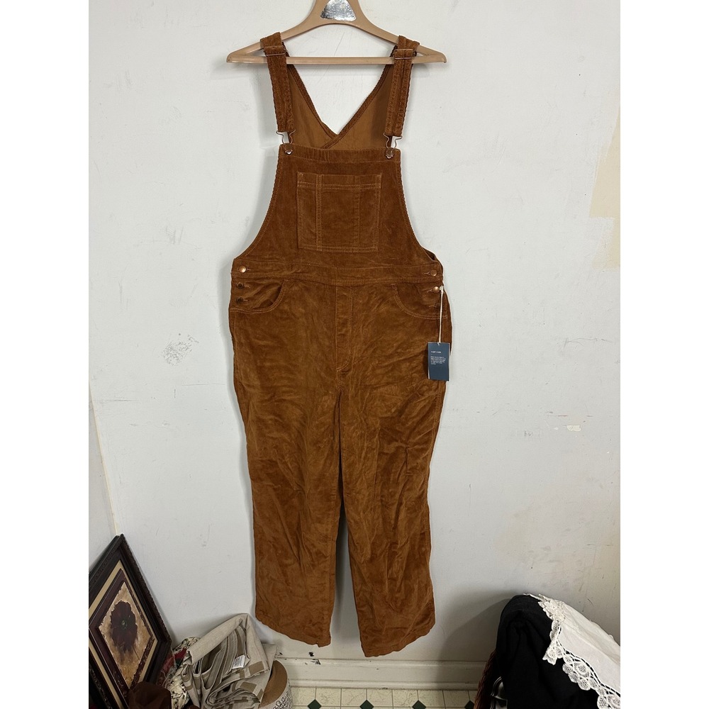 Universal Thread Brown Corduroy Overalls Womens 14/32R New With Tags